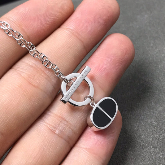 [Star Jewelry]CHAINE VERSO BLACK CERAMIC  NECKLACE