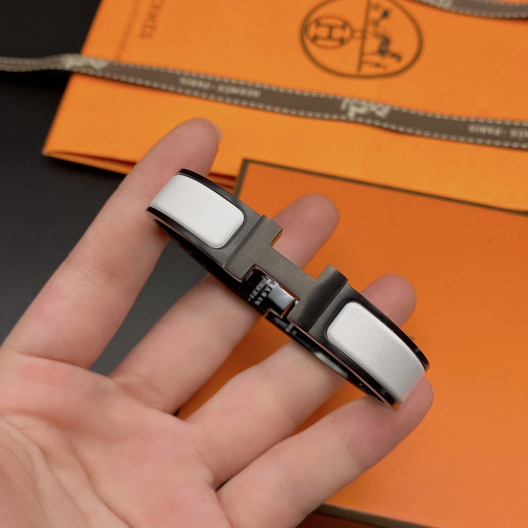 [Star Jewelry]H BRACELET 12MM BLACK WHITE CERAMIC