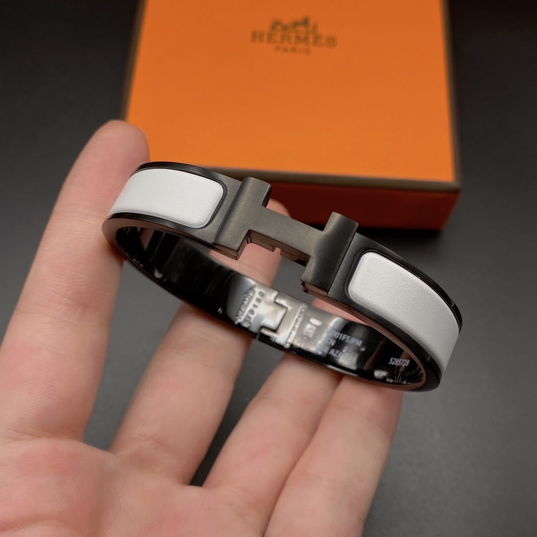 [Star Jewelry]H BRACELET 12MM BLACK WHITE CERAMIC