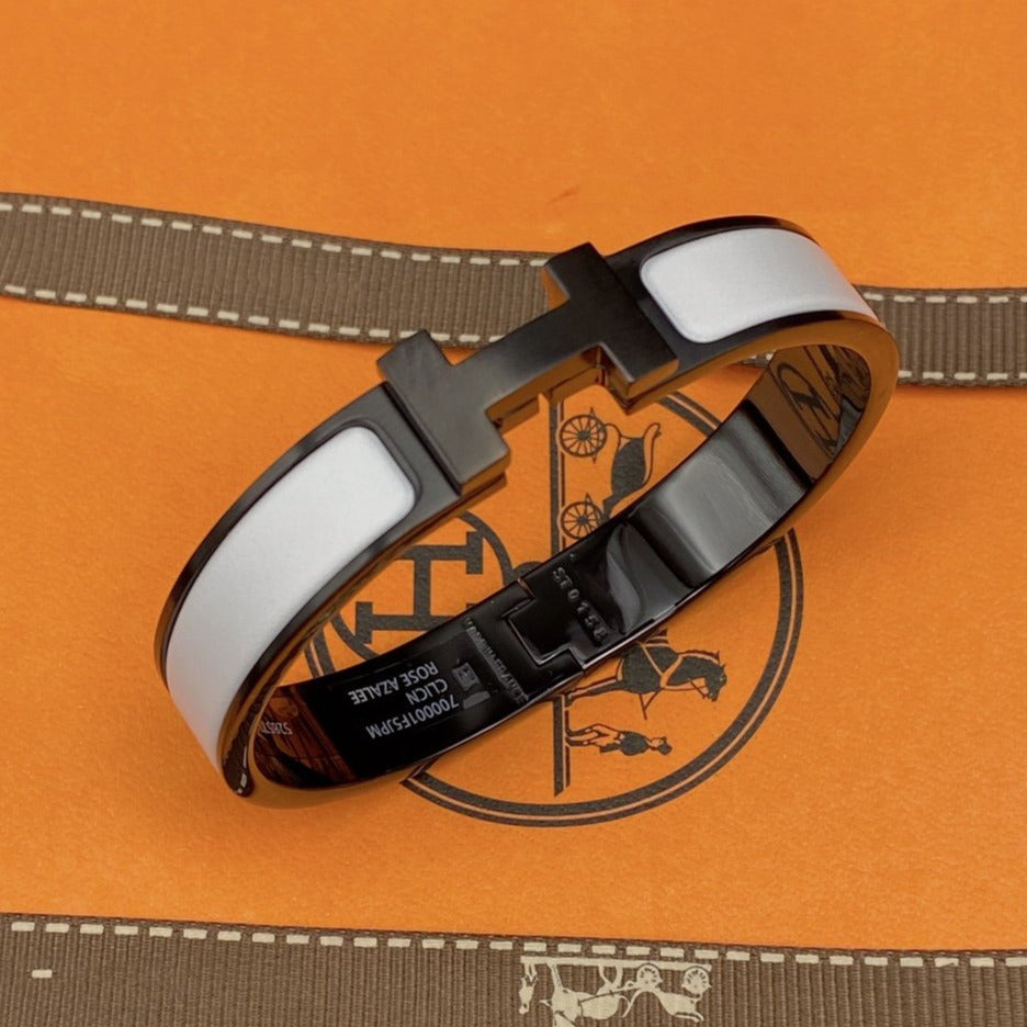 [Star Jewelry]H BRACELET 12MM BLACK WHITE CERAMIC
