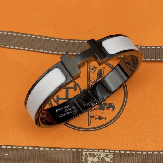 [Star Jewelry]H BRACELET 12MM BLACK WHITE CERAMIC