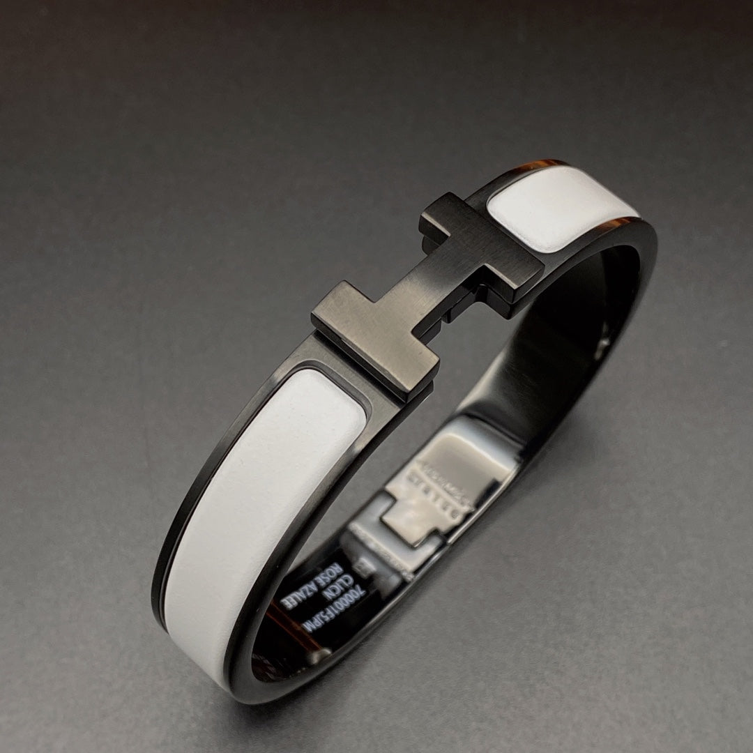 [Star Jewelry]H BRACELET 12MM BLACK WHITE CERAMIC