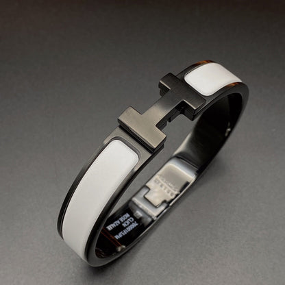 [Star Jewelry]H BRACELET 12MM BLACK WHITE CERAMIC
