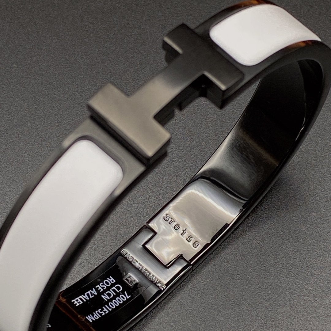 [Star Jewelry]H BRACELET 12MM BLACK WHITE CERAMIC