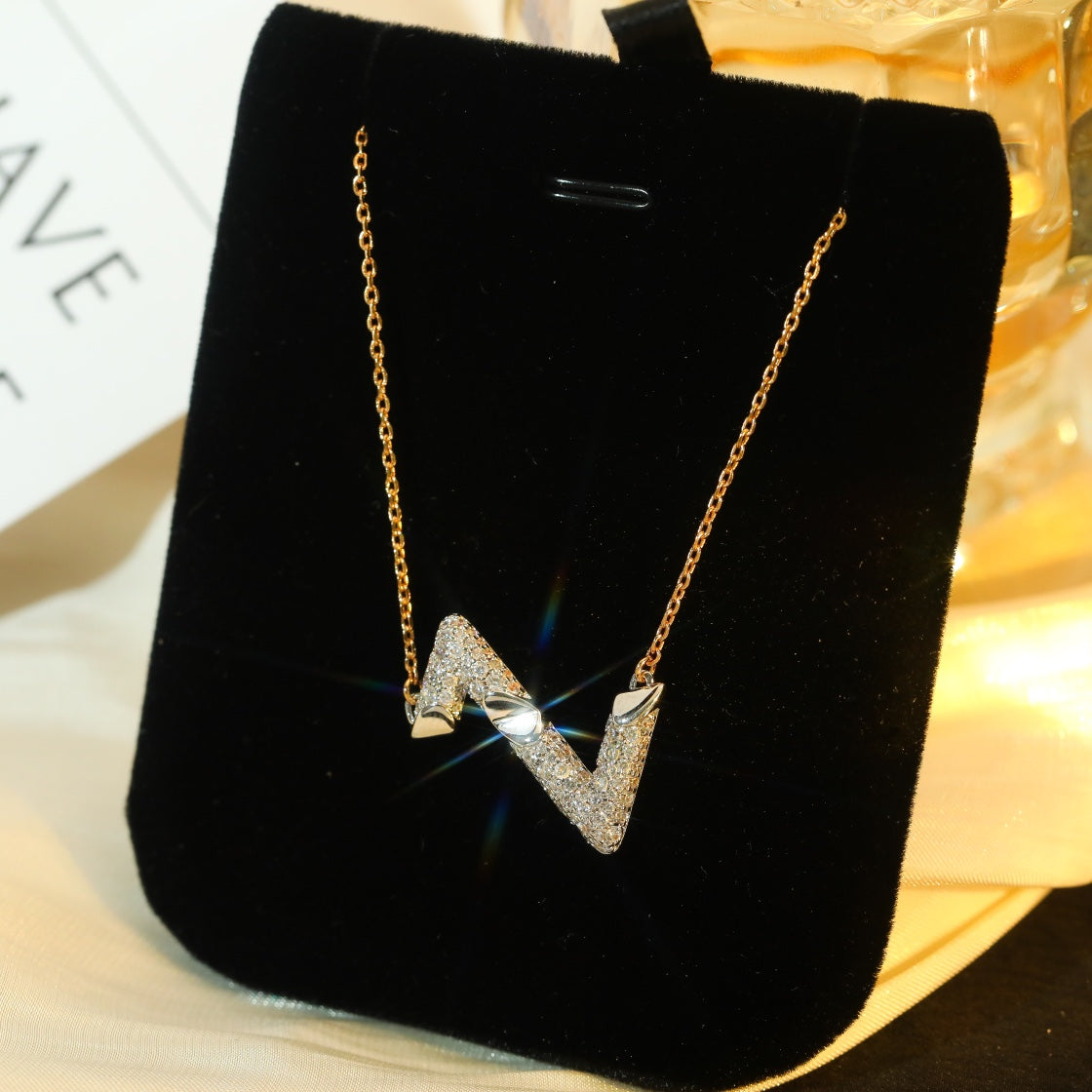 [Star Jewelry]VOLT SILVER DIAMOND PEDANT NECKLACE