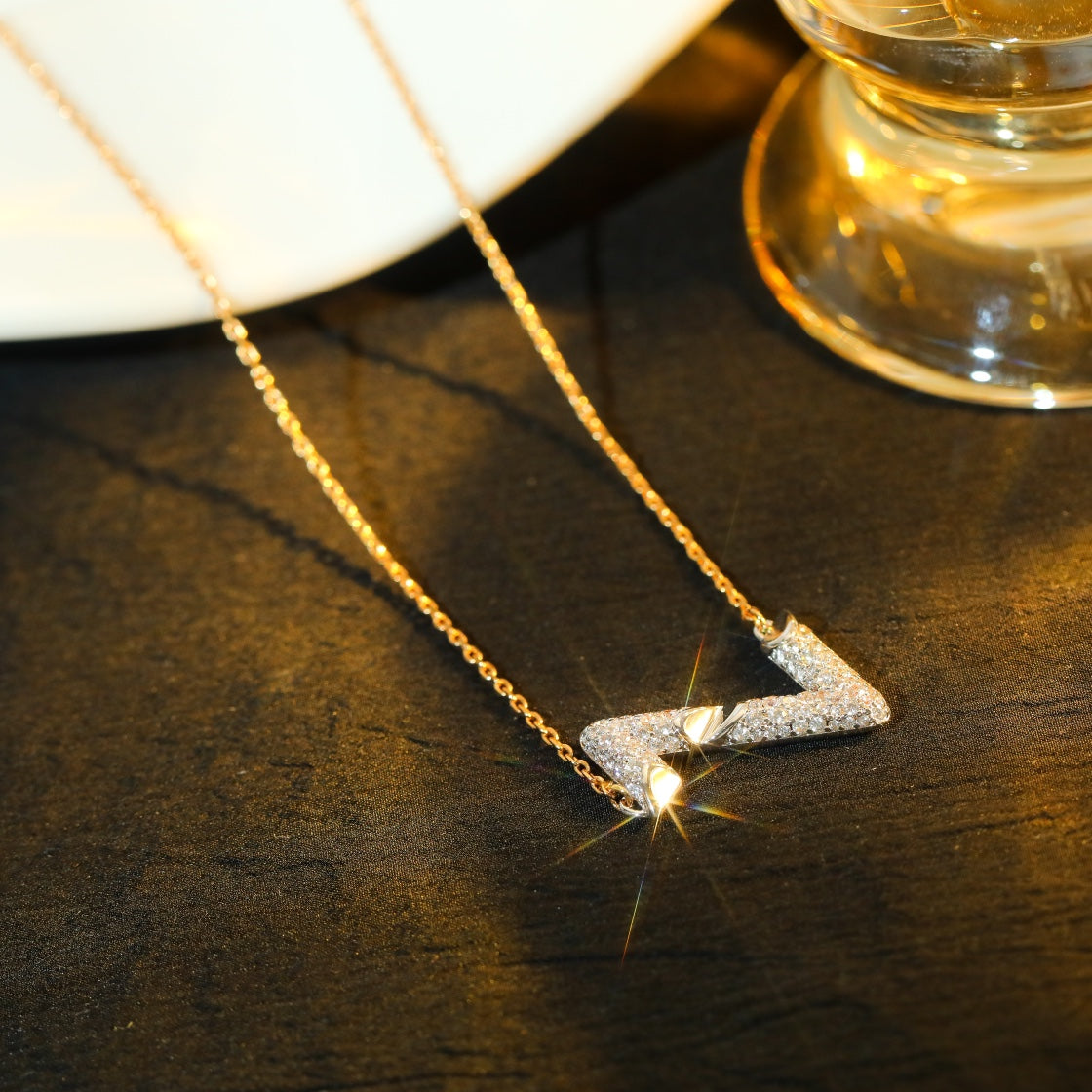 [Star Jewelry]VOLT SILVER DIAMOND PEDANT NECKLACE