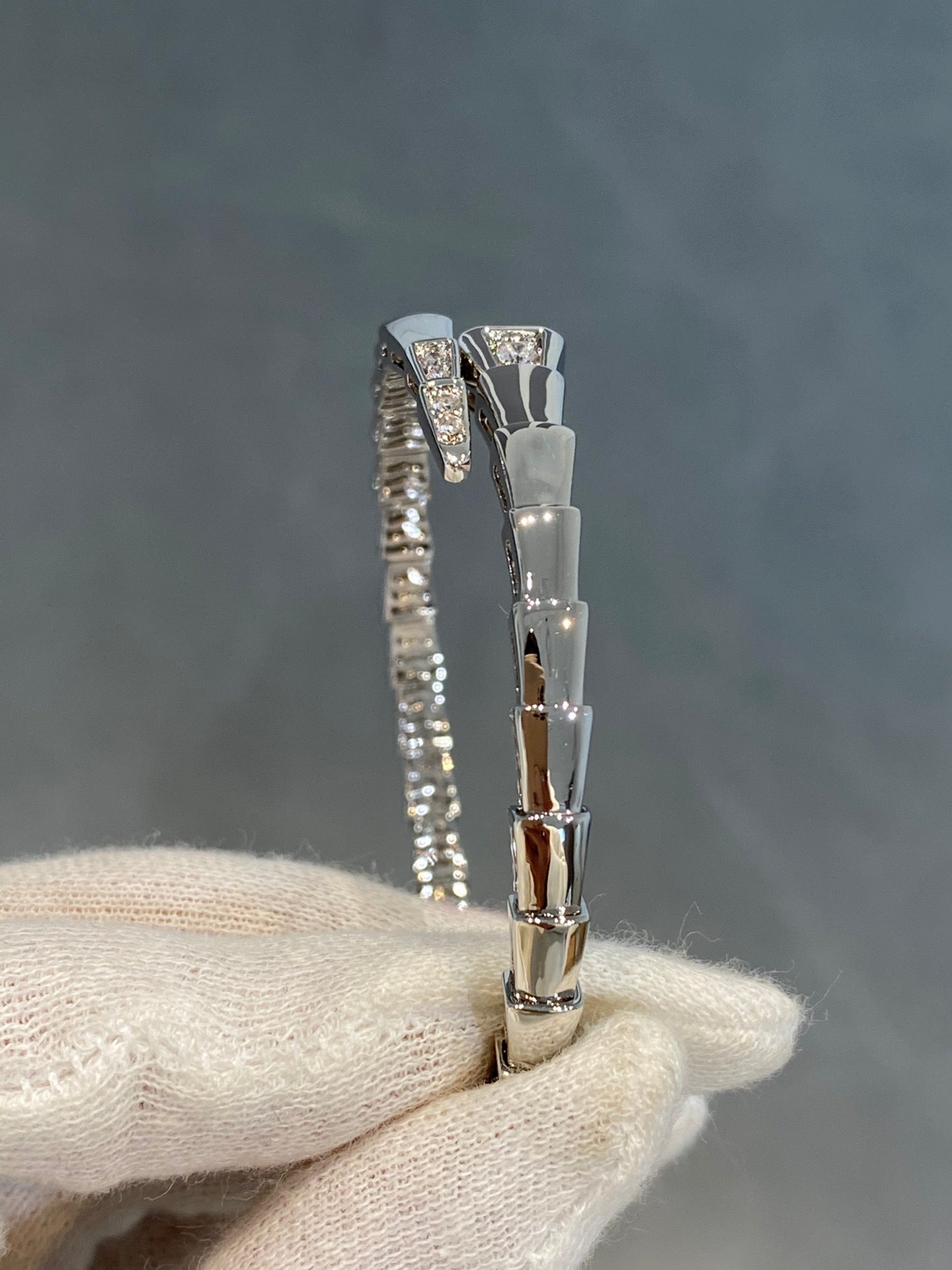 [Star Jewelry]SERPENTI BRACELET DIAMONDS SILVER
