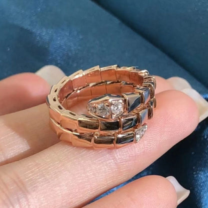 [Star Jewelry]SERPENTS DOUBLE ROW DIAMOND RING