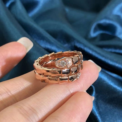 [Star Jewelry]SERPENTS DOUBLE ROW DIAMOND RING