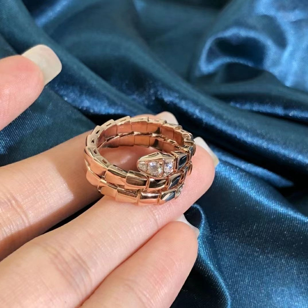 [Star Jewelry]SERPENTS DOUBLE ROW DIAMOND RING