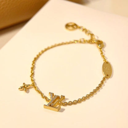 [Star Jewelry]LOGO STAR MOTIF GOLD BRACELET