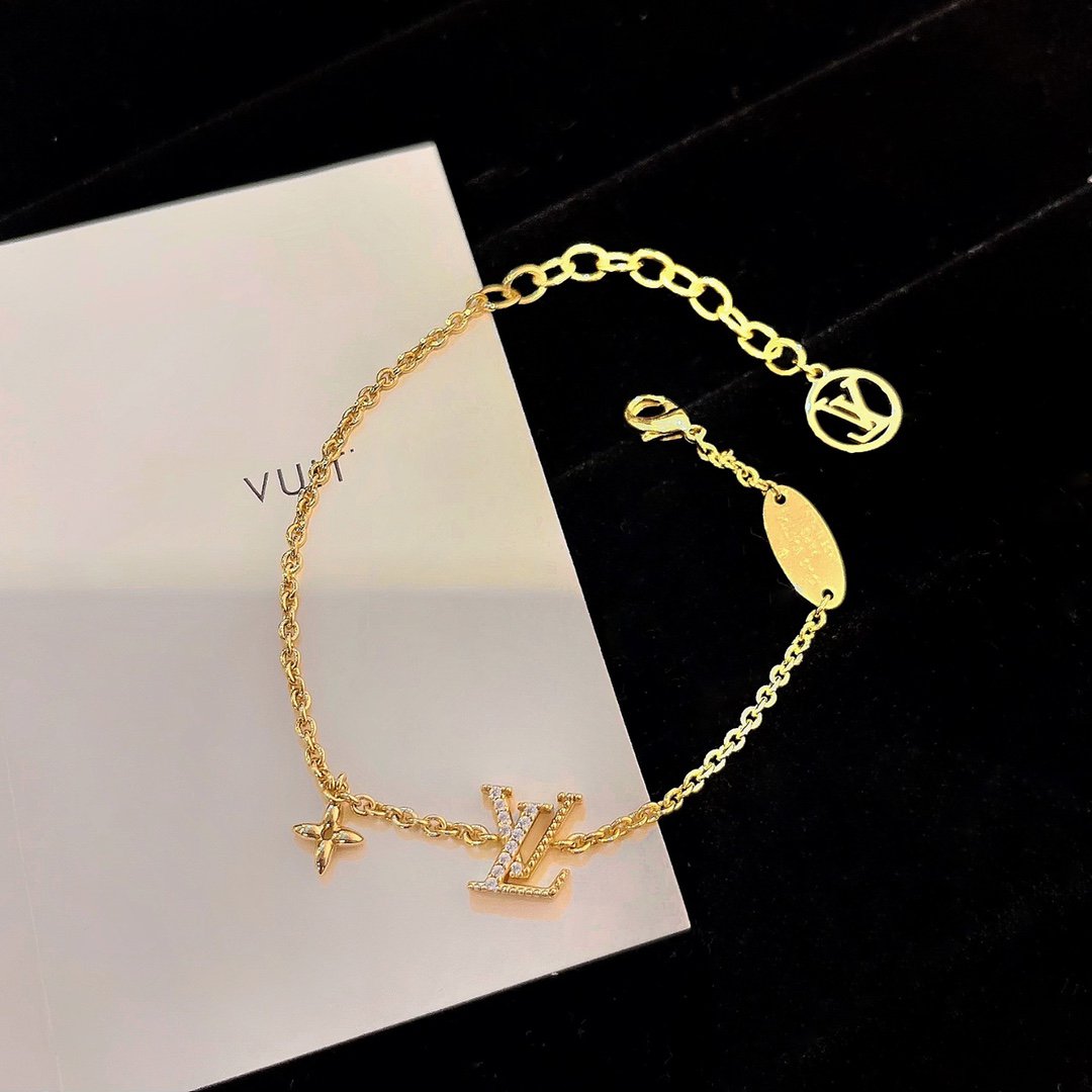 [Star Jewelry]LOGO STAR MOTIF GOLD BRACELET