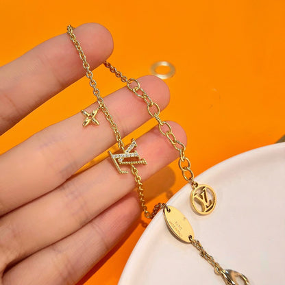 [Star Jewelry]LOGO STAR MOTIF GOLD BRACELET