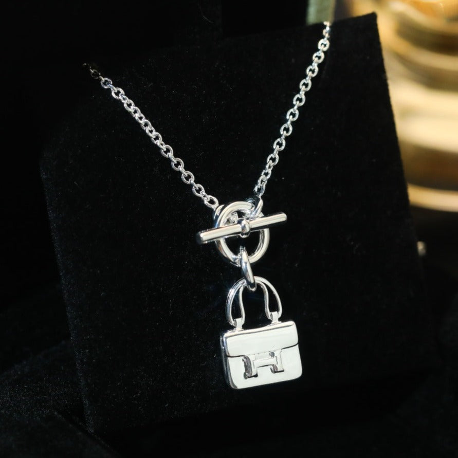 [Star Jewelry]POP H PEDANT SILVER NECKLACE
