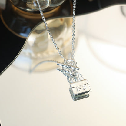 [Star Jewelry]POP H PEDANT SILVER NECKLACE