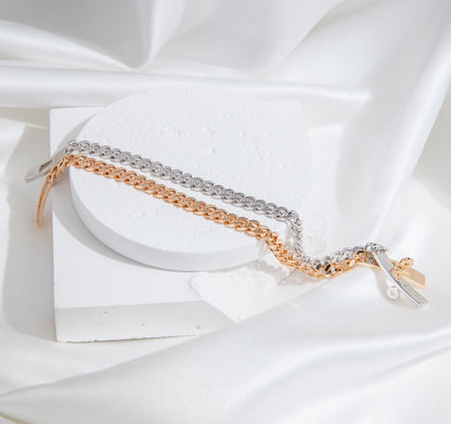 [Star Jewelry]KELLY CHAIN SILVER DIAMOND BRACELET