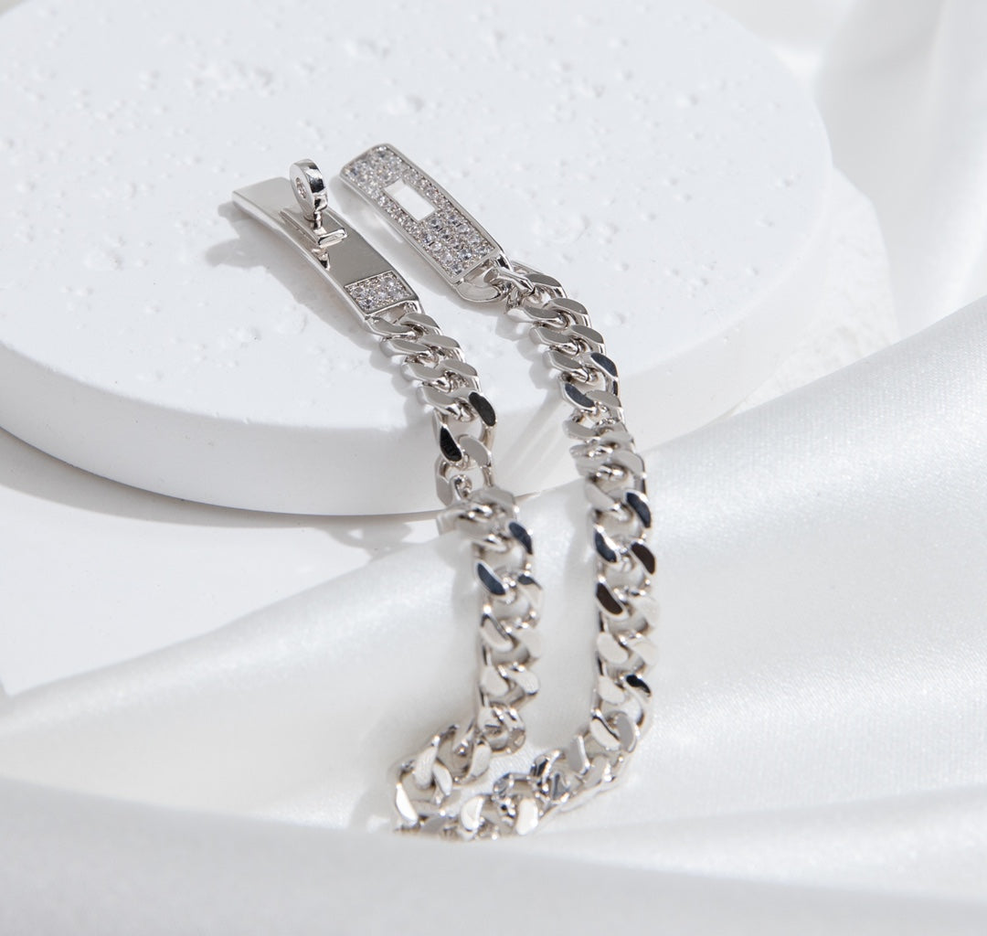 [Star Jewelry]KELLY CHAIN SILVER DIAMOND BRACELET