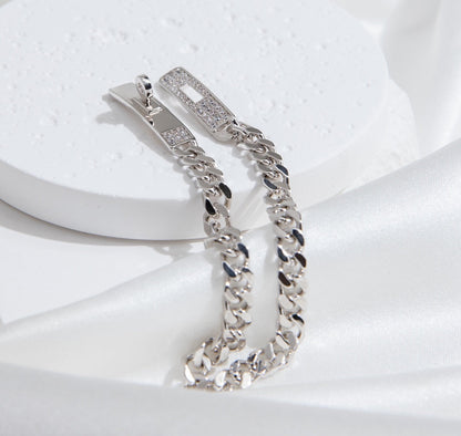 [Star Jewelry]KELLY CHAIN SILVER DIAMOND BRACELET
