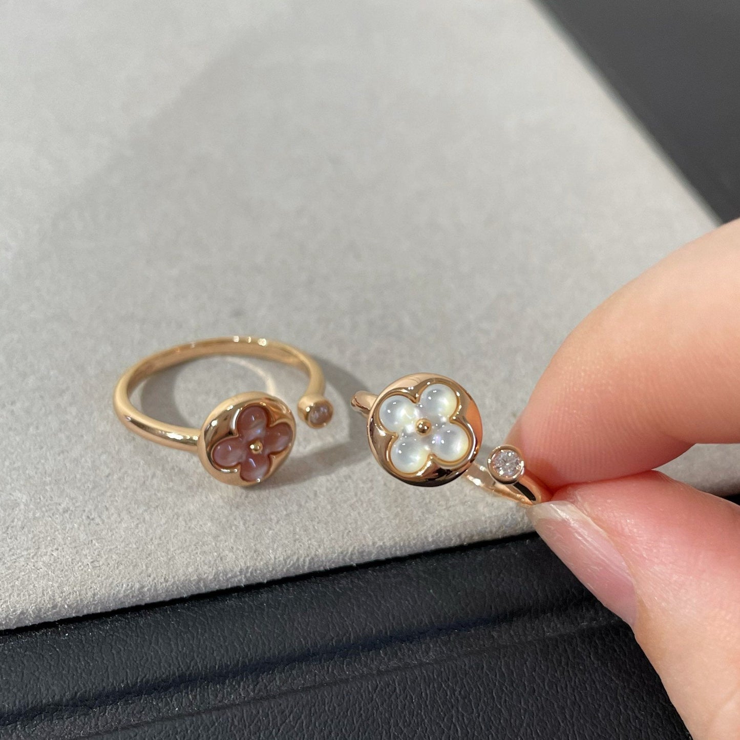 [Star Jewelry]SUN 1 DIAMOND PINK MOP RING
