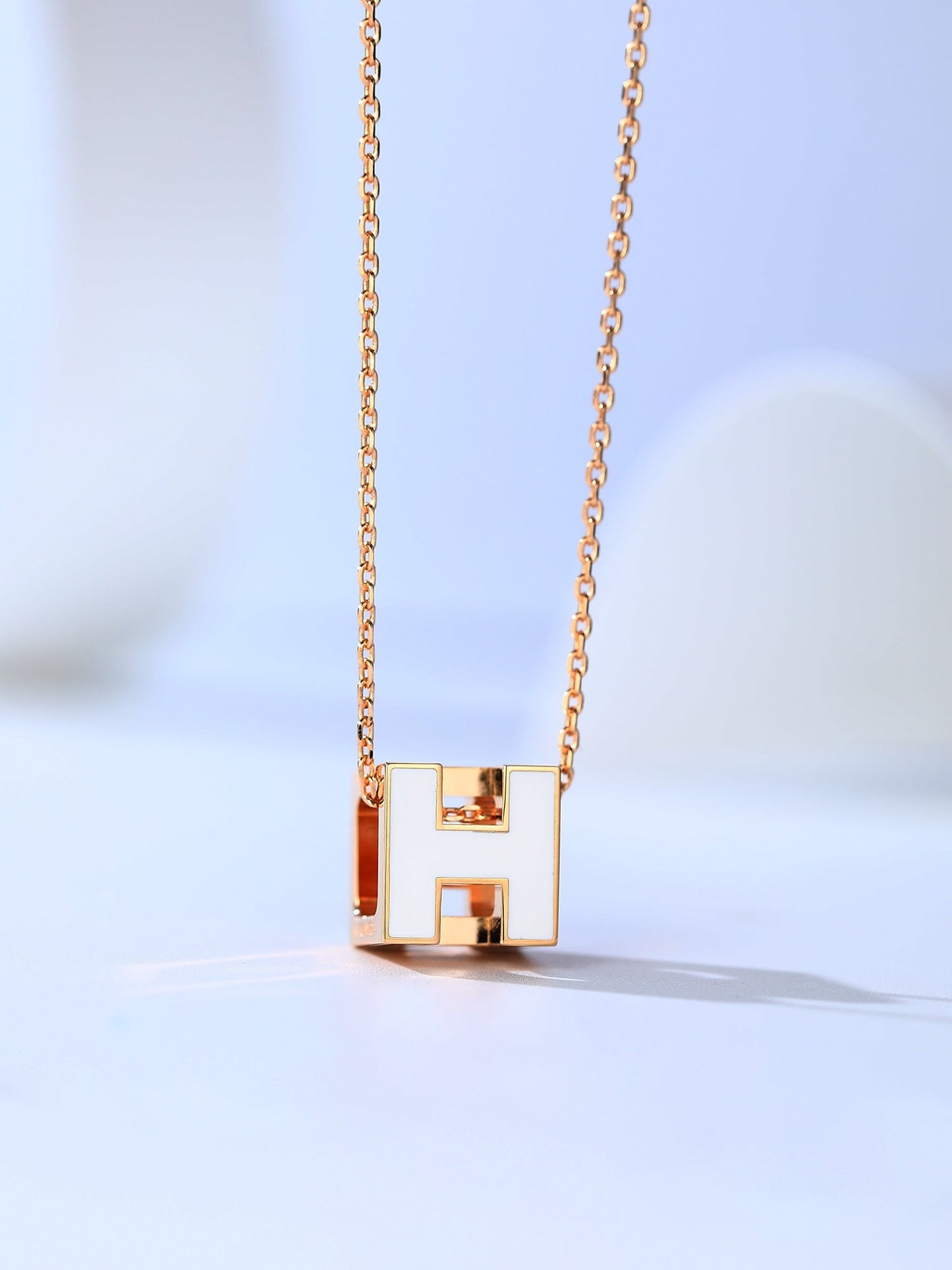 [Star Jewelry]H CAGE PINK GOLD NECKLACE