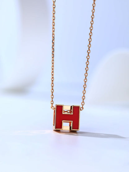 [Star Jewelry]H CAGE PINK GOLD NECKLACE