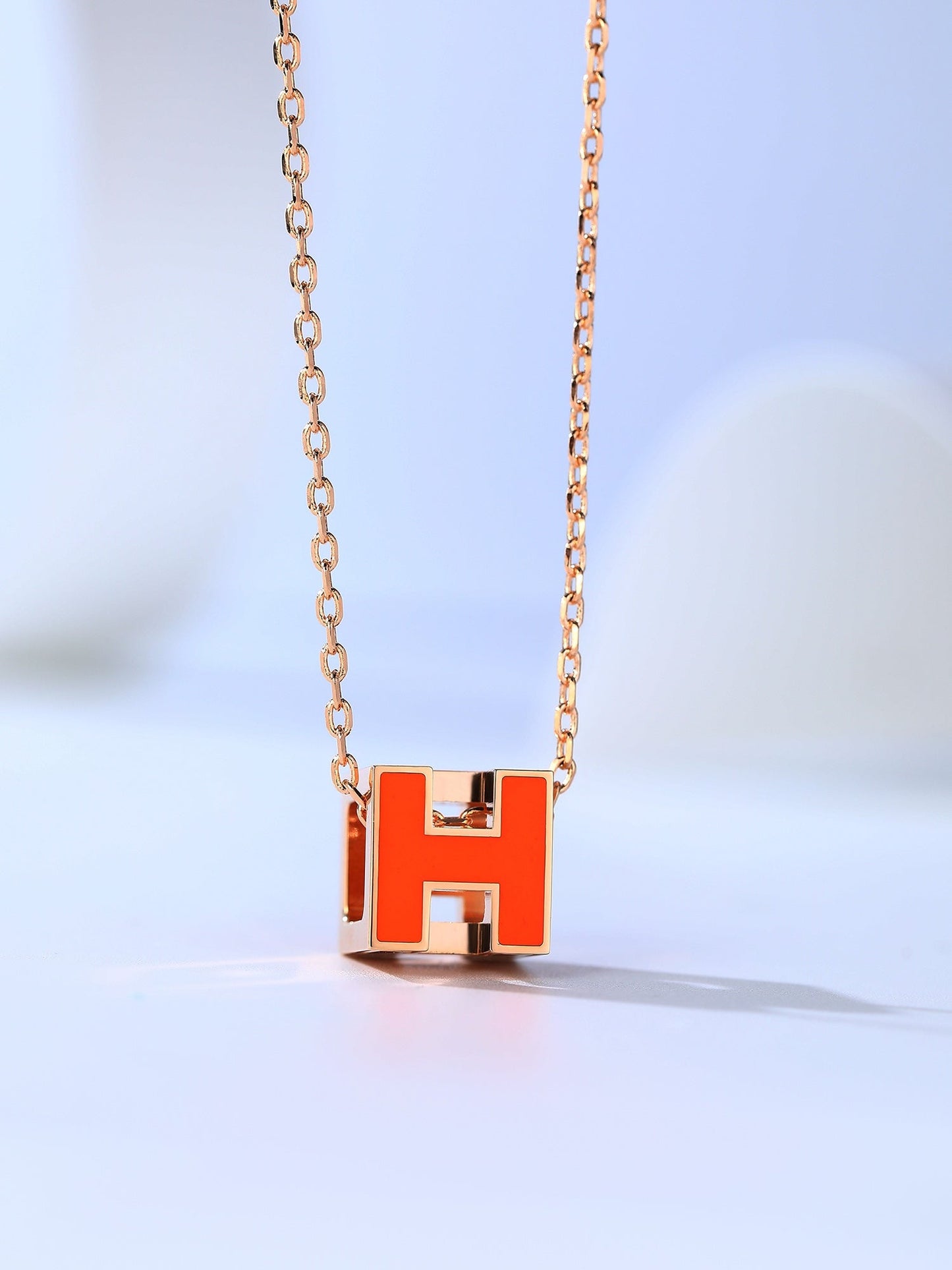 [Star Jewelry]H CAGE PINK GOLD NECKLACE
