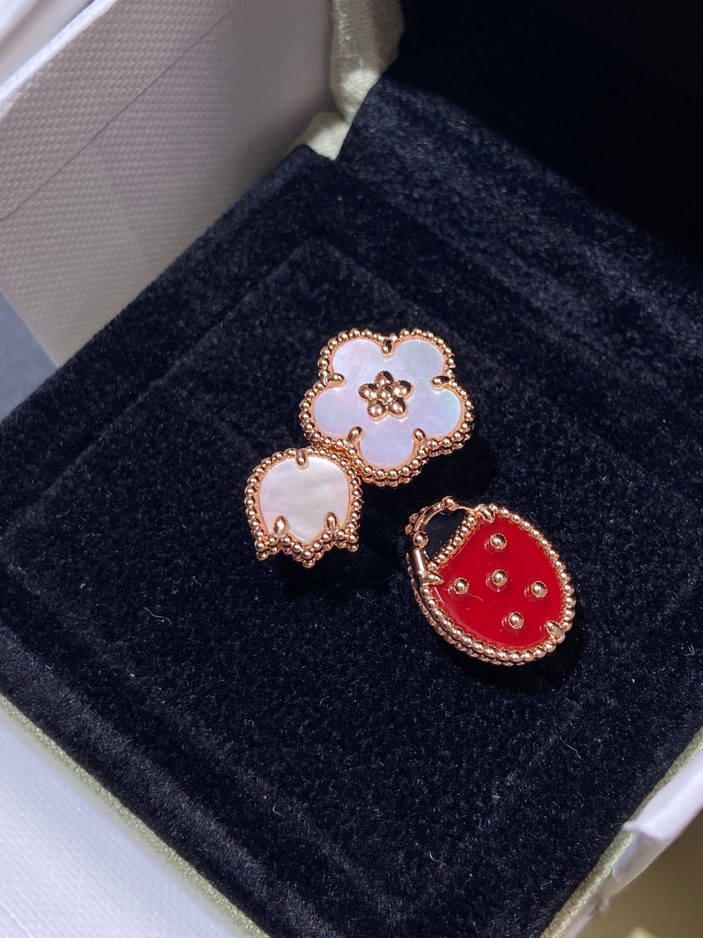 [Star Jewelry]LUCKY 3 MOTIF ROSE GOLD RING
