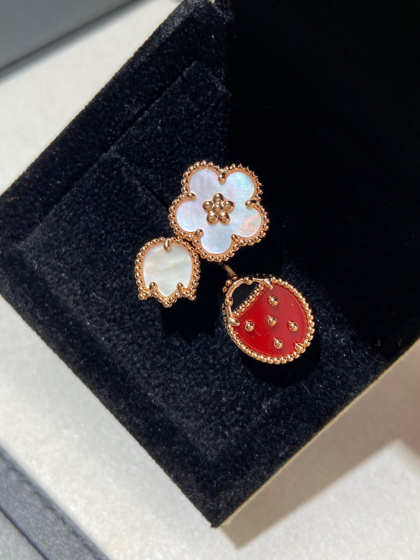 [Star Jewelry]LUCKY 3 MOTIF ROSE GOLD RING