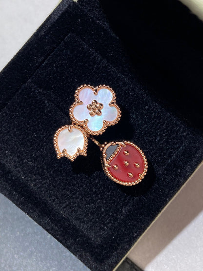 [Star Jewelry]LUCKY 3 MOTIF ROSE GOLD RING