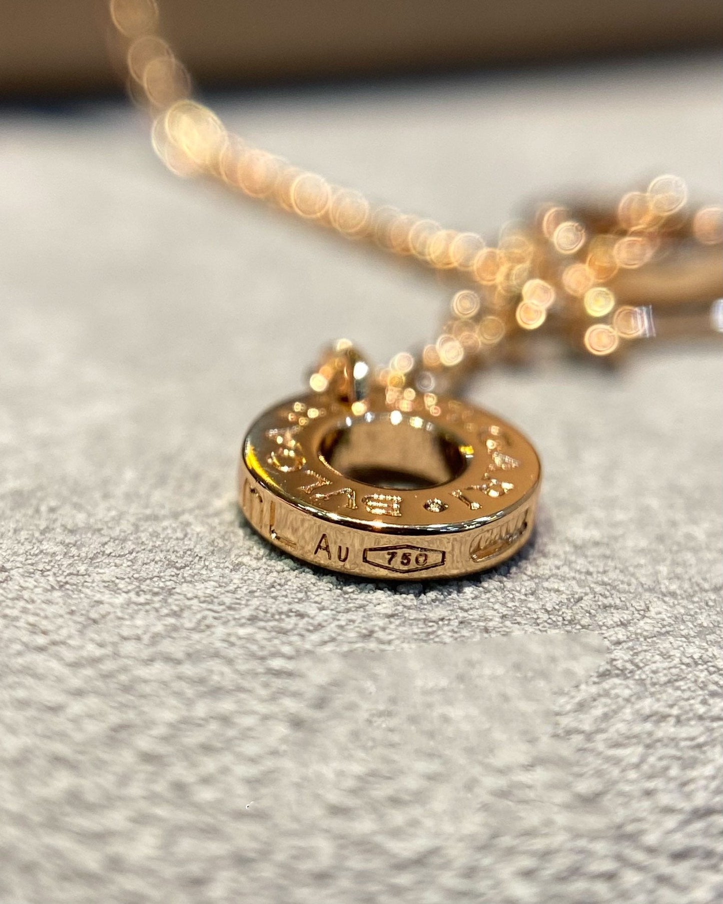 [Star Jewelry]DREAM MOP DIAMOND PAVED PINK GOLD NECKLACE