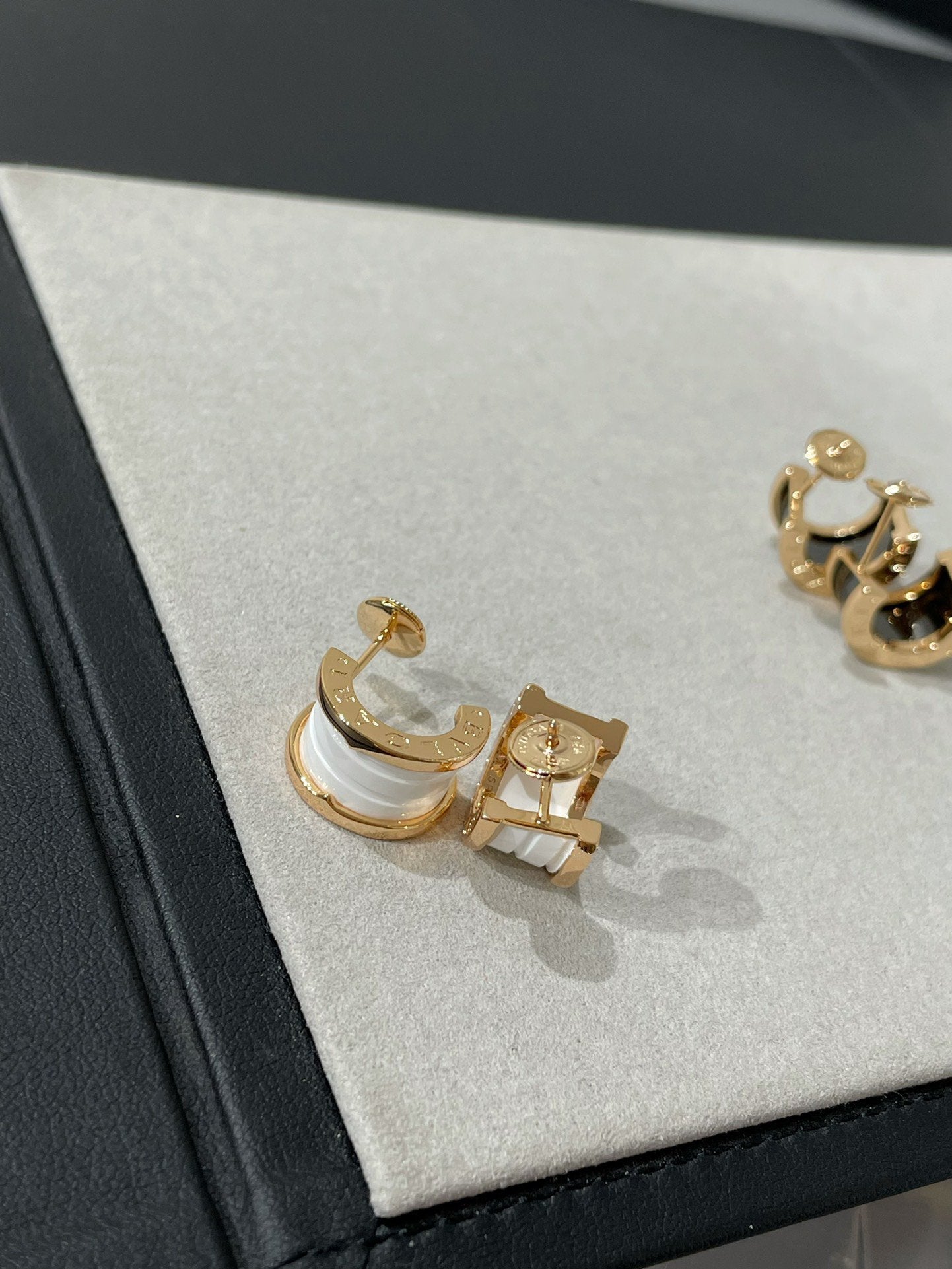 [Star Jewelry]ZERO 1 PINK GOLD CERAMIC EARRINGS