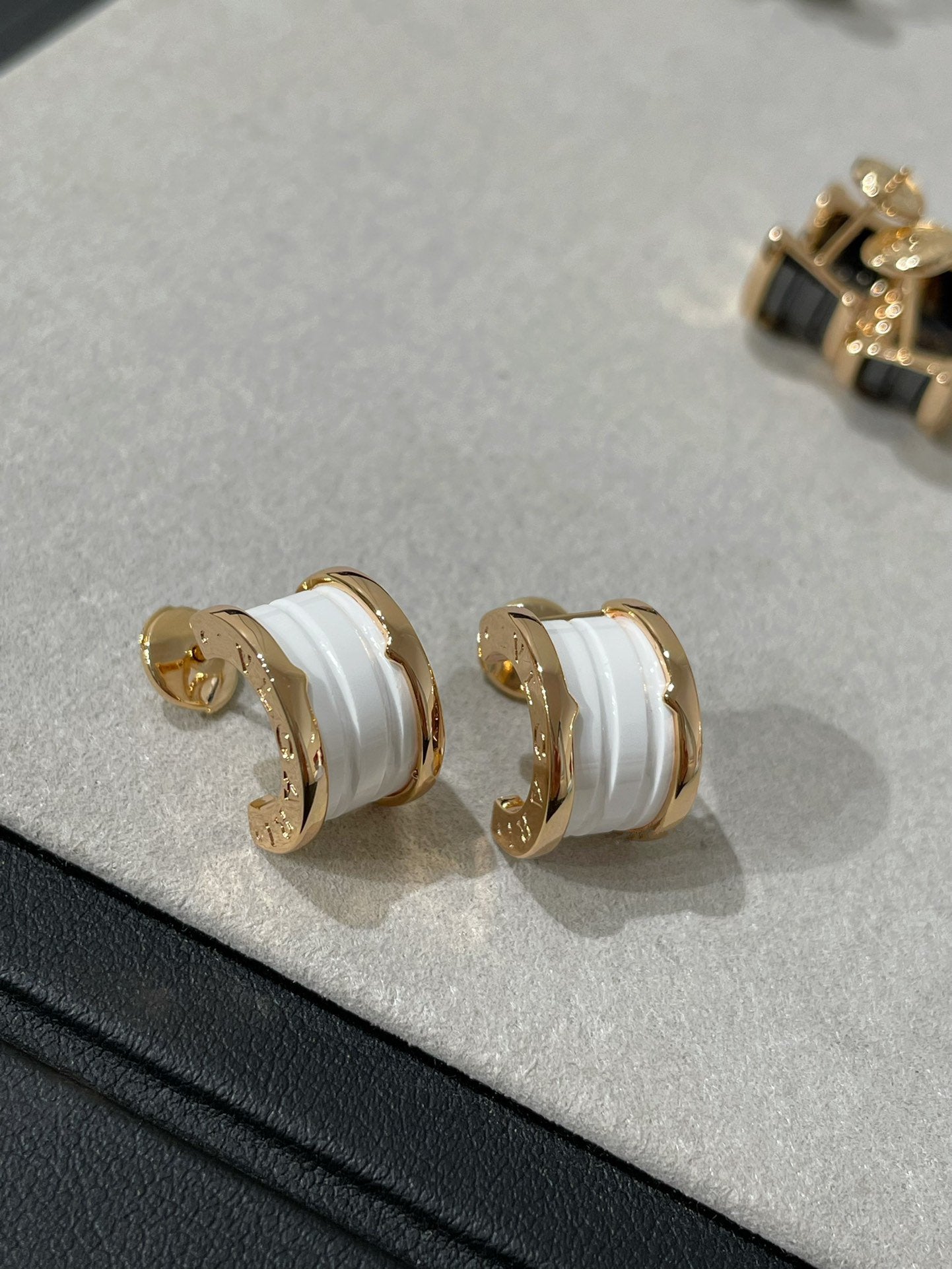 [Star Jewelry]ZERO 1 PINK GOLD CERAMIC EARRINGS