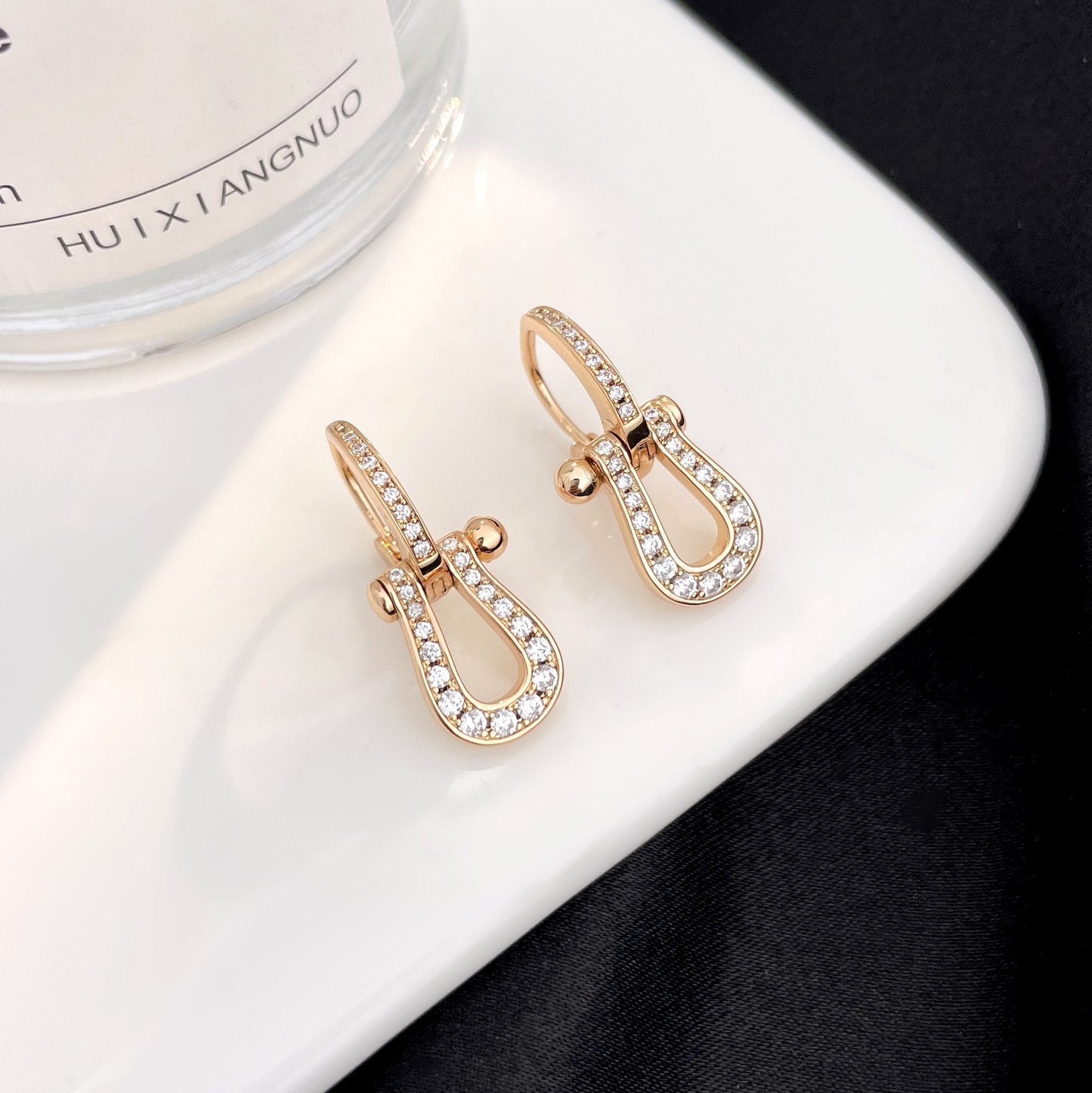 [Star Jewelry]FORCE 10 FULL DIAMOND DROP EARRINGS MEDIUM MODEL
