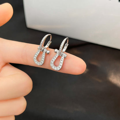 [Star Jewelry]FORCE 10 FULL DIAMOND DROP EARRINGS MEDIUM MODEL
