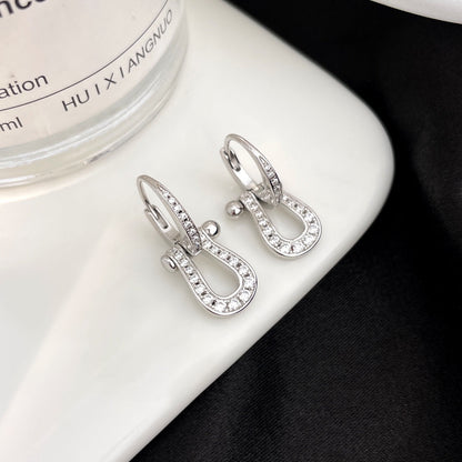[Star Jewelry]FORCE 10 FULL DIAMOND DROP EARRINGS MEDIUM MODEL