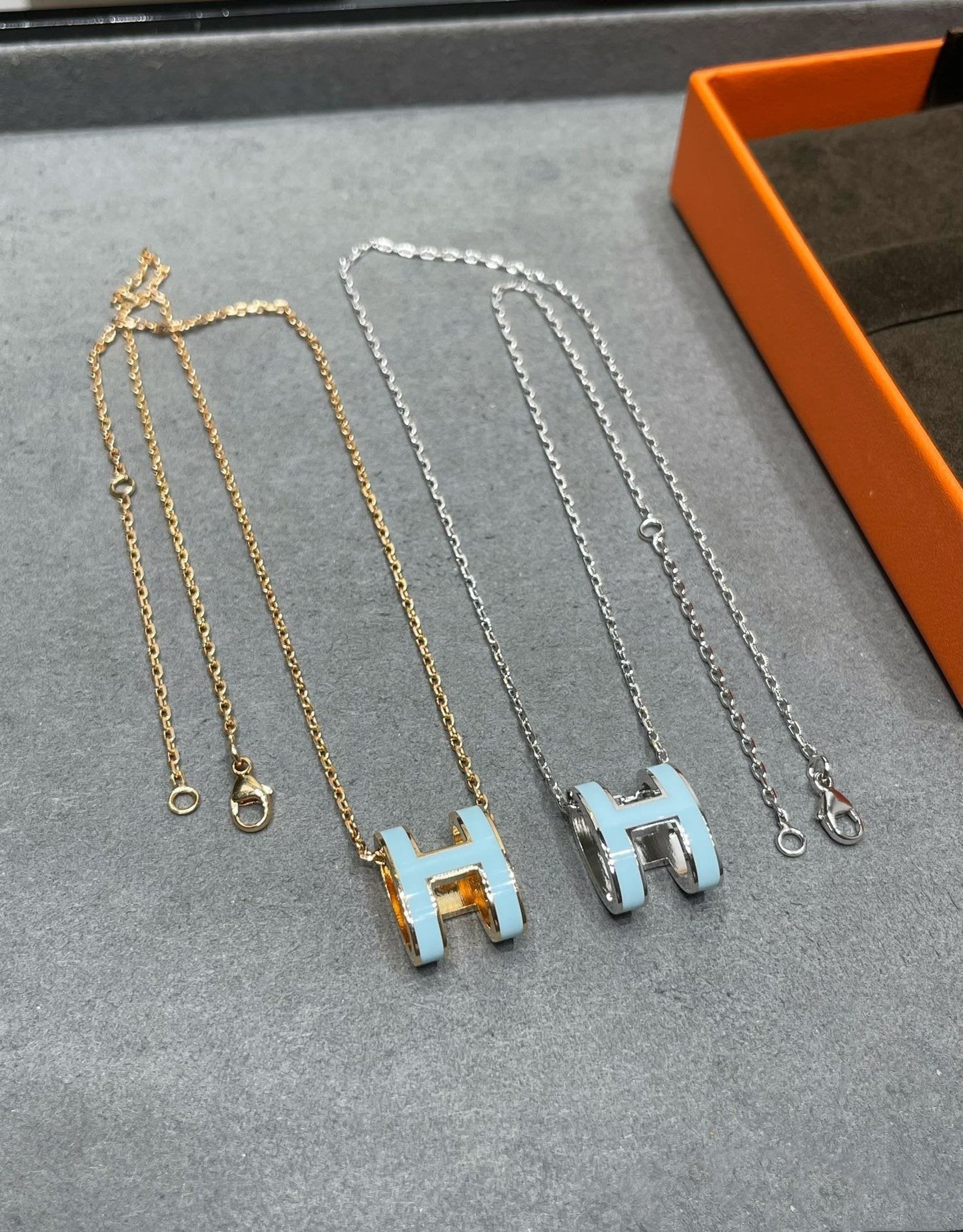 [Star Jewelry]POP H SKY BLUE NECKLACE