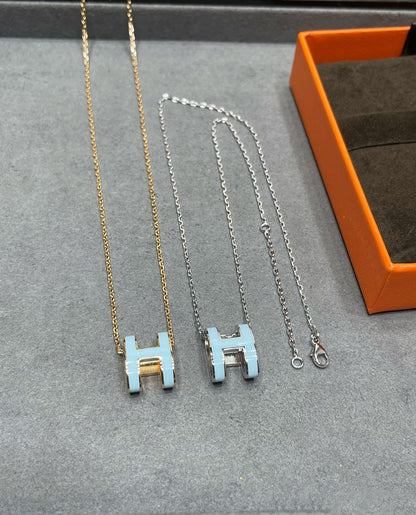 [Star Jewelry]POP H SKY BLUE NECKLACE