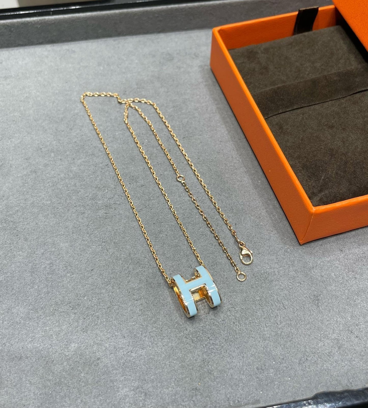 [Star Jewelry]POP H SKY BLUE NECKLACE