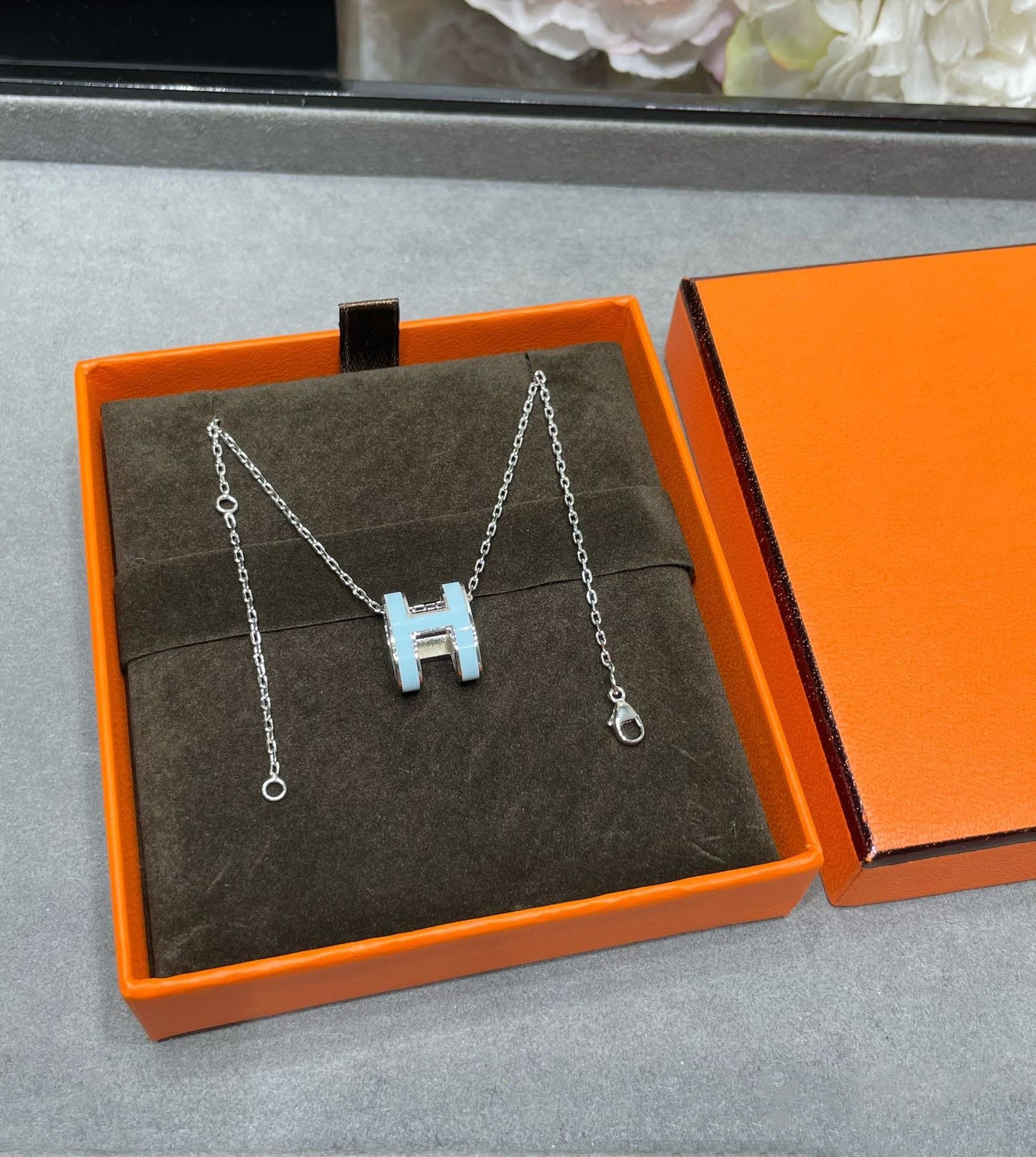 [Star Jewelry]POP H SKY BLUE NECKLACE