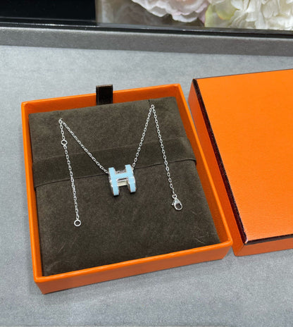 [Star Jewelry]POP H SKY BLUE NECKLACE