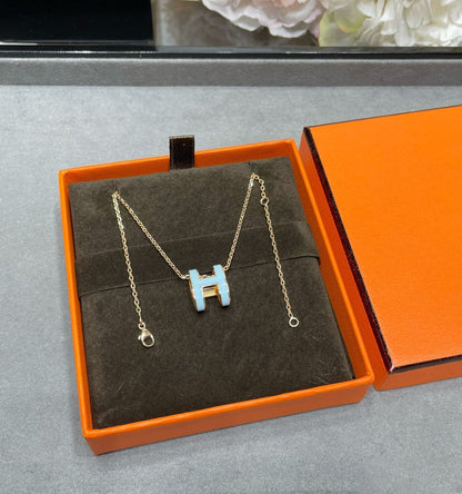 [Star Jewelry]POP H SKY BLUE NECKLACE