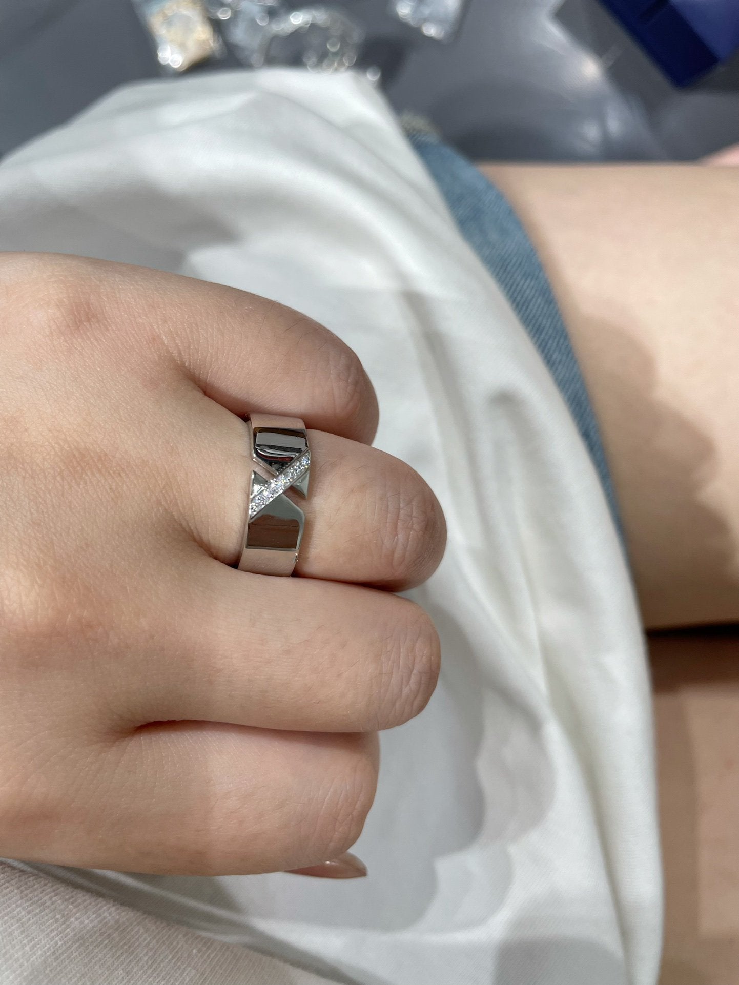 [Star Jewelry]LIENS EVIDENCE DIAOMOND RING