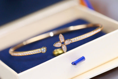 [Star Jewelry]IDYLLE PINK GOLD OPEN BRACELET DIAMOND PAVED
