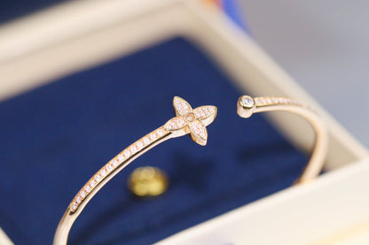 [Star Jewelry]IDYLLE PINK GOLD OPEN BRACELET DIAMOND PAVED