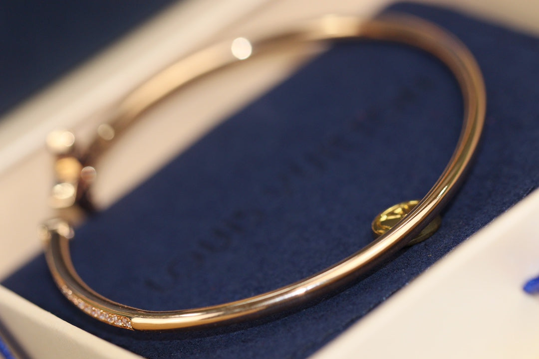 [Star Jewelry]IDYLLE PINK GOLD OPEN BRACELET DIAMOND PAVED