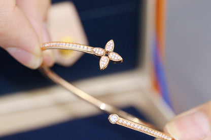 [Star Jewelry]IDYLLE PINK GOLD OPEN BRACELET DIAMOND PAVED