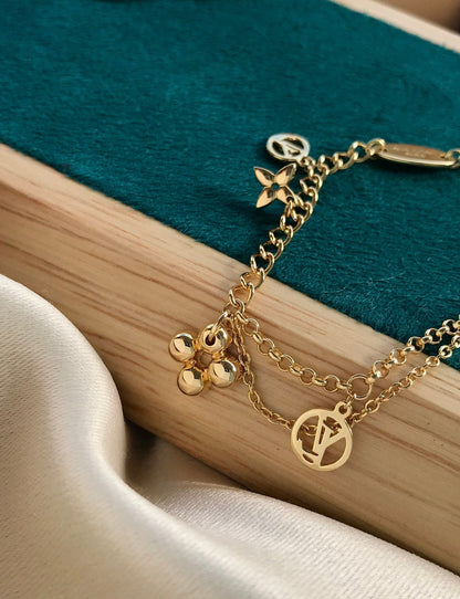 [Star Jewelry]BLOOMING PINK GOLD MOP BRACELET