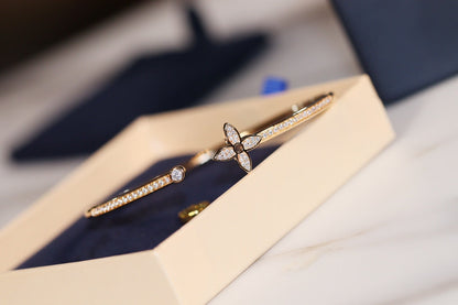 [Star Jewelry]IDYLLE GOLD OPEN BRACELET DIAMOND PAVED
