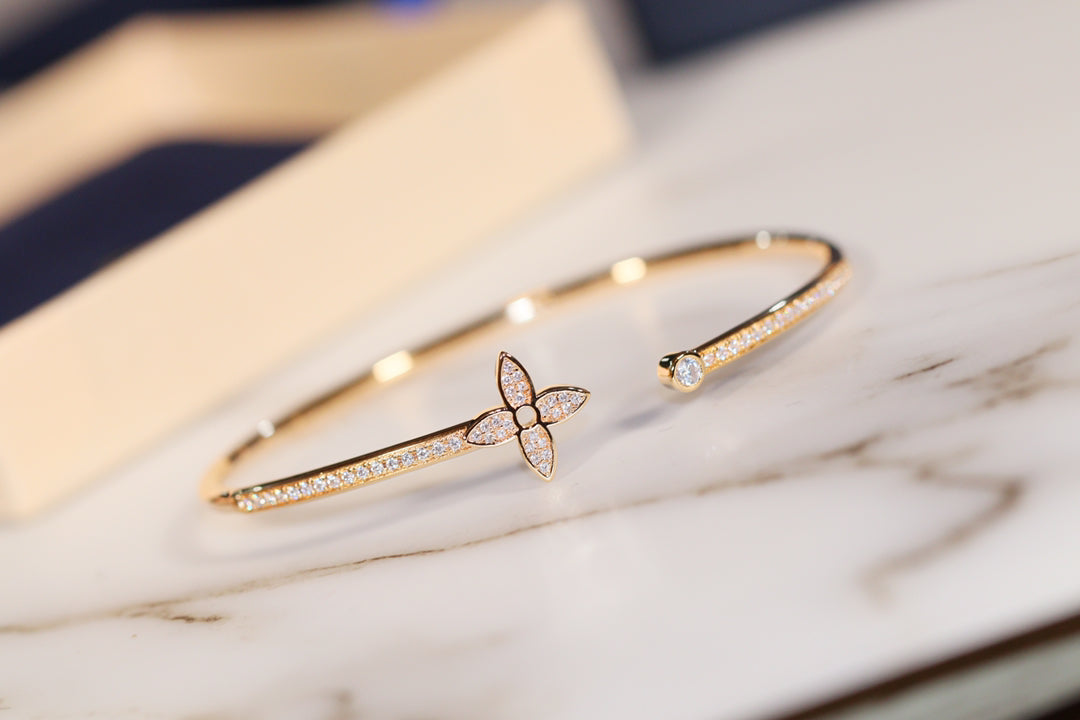 [Star Jewelry]IDYLLE GOLD OPEN BRACELET DIAMOND PAVED
