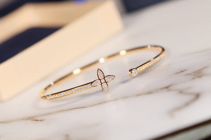 [Star Jewelry]IDYLLE GOLD OPEN BRACELET DIAMOND PAVED